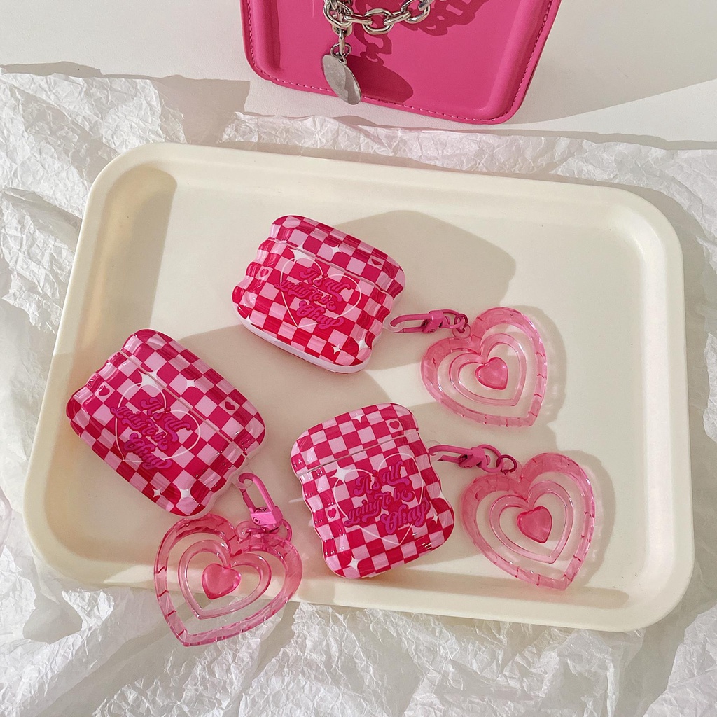 Vỏ Bảo Vệ Hộp Sạc Tai Nghe Bluetooth AirPods Pro 1 / 2 3 2021 gen3 Bằng tpu Silicone Mềm Chống Rơi Hình Trái Tim