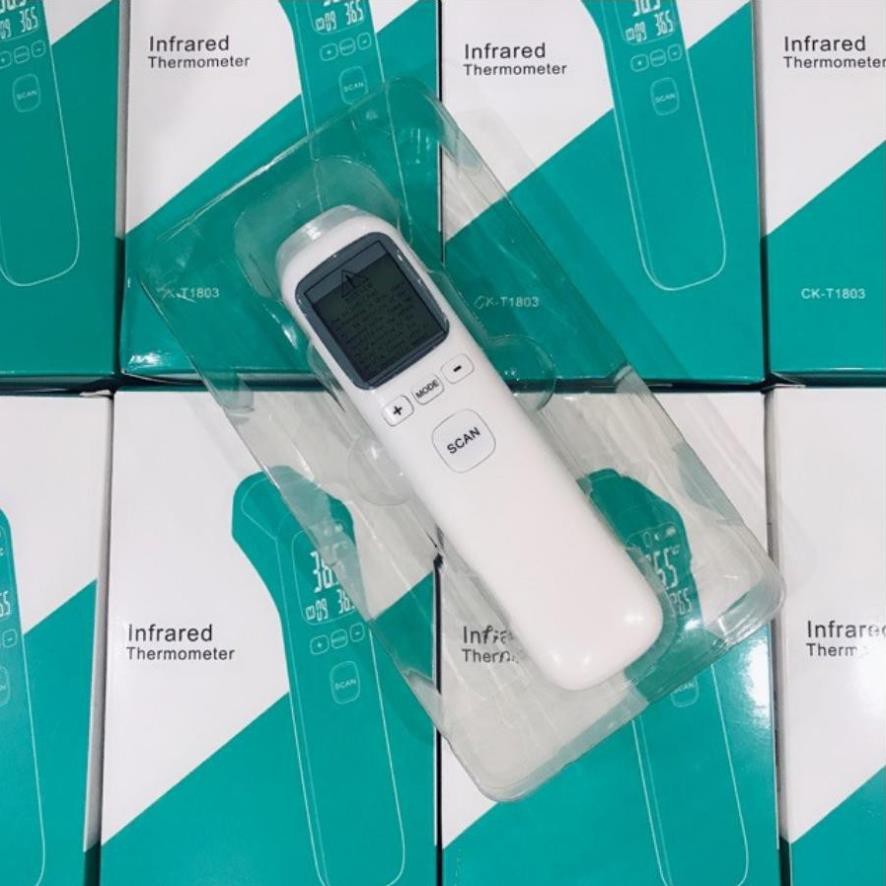 Máy Nhiệt Kế Đo Trán Hồng Ngoại Điện Tử Infrared Thermometer CK- T1803/CK-1502, Súng Bắn Nhiệt Độ Đo Tai Cho Bé
