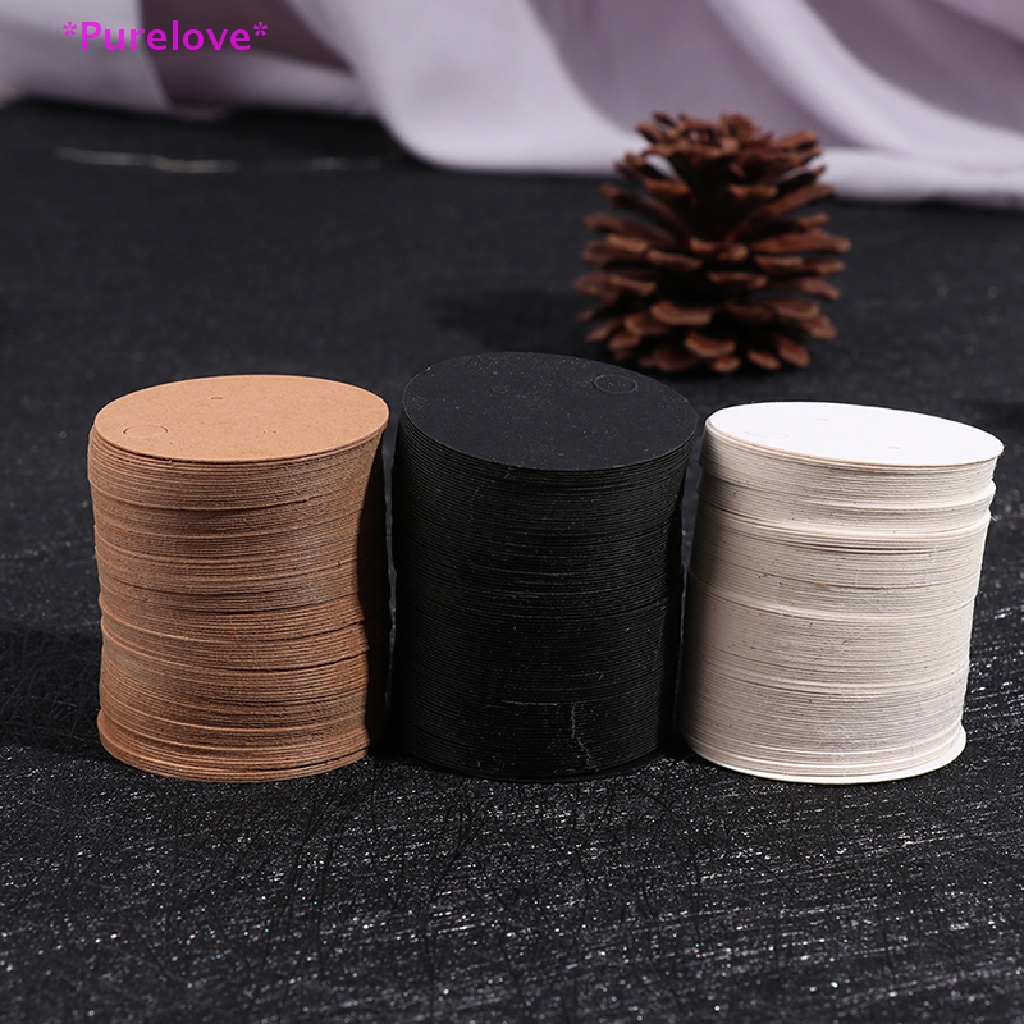 Set 100 Thẻ Giấy Tròn Treo Bông Tai Tiện Dụng Mới