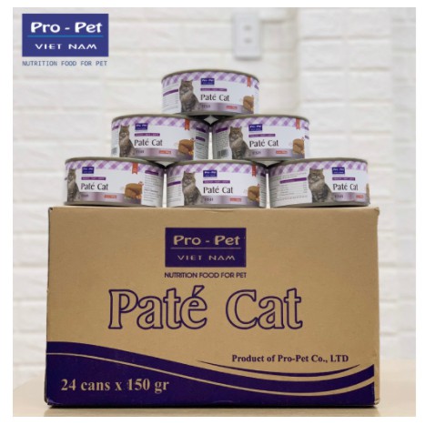 thùng 6 lon pate mèo PRO CAT 150g