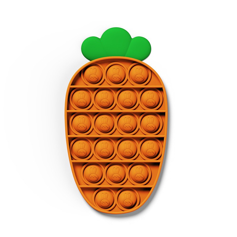 crab pineapple lobster carrot Animal fruit shape toys push pop pop it bubble fidget toys fidget spinner sensory toys kids stress reliever toys  Baby exercise tactile educational toys logical intelligence development thinking puzzle two-person game