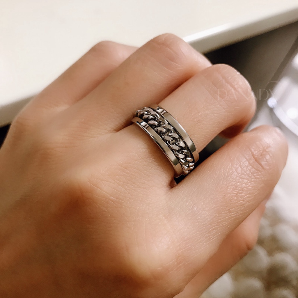 Nhẫn Nam Nữ Khui Bia Thép Không Gỉ Cao Cấp, Nhẫn Khui Bia Titan Vàng Bạc Đen đẹp Ngầu Cá Tính
