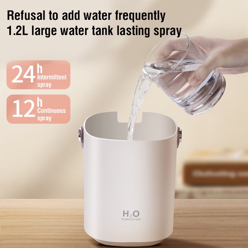Máy khuếch tán tinh dầu Tạo Độ Ẩm Không Dây 1200ML Sạc USB Siêu Âm 3l Dung Tích Lớn Cho Phòng Ngủ
