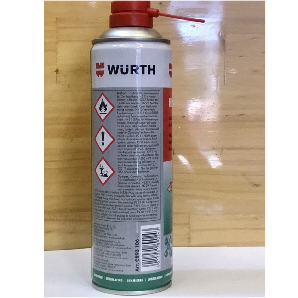 Mỡ Bò Nước Bôi Trơn Chịu Nhiệt Wurth HHS 2000 (500ml) 0893106. bôi trơn, chịu rung động, chịu nhiệt ,chịu áp lực cao.