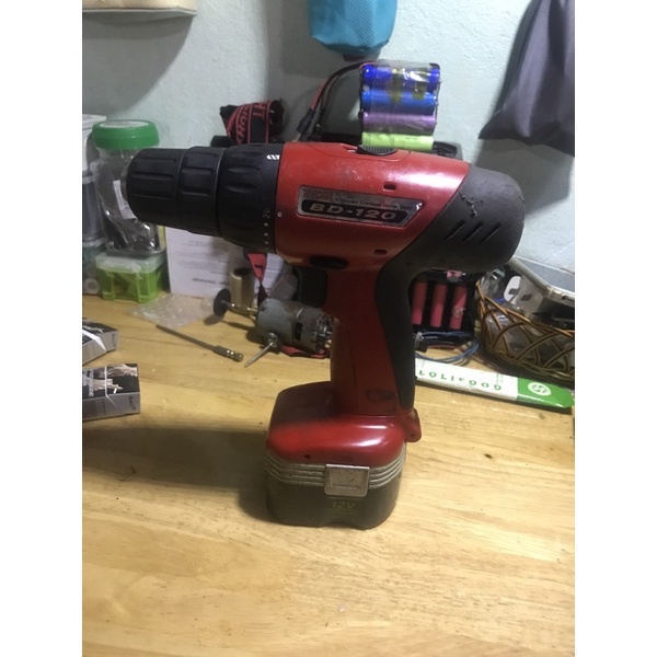 máy khoan nhật bãi RYOBI BD - 120 hàng đẹp pin sanyo xám 4ah xả 15a