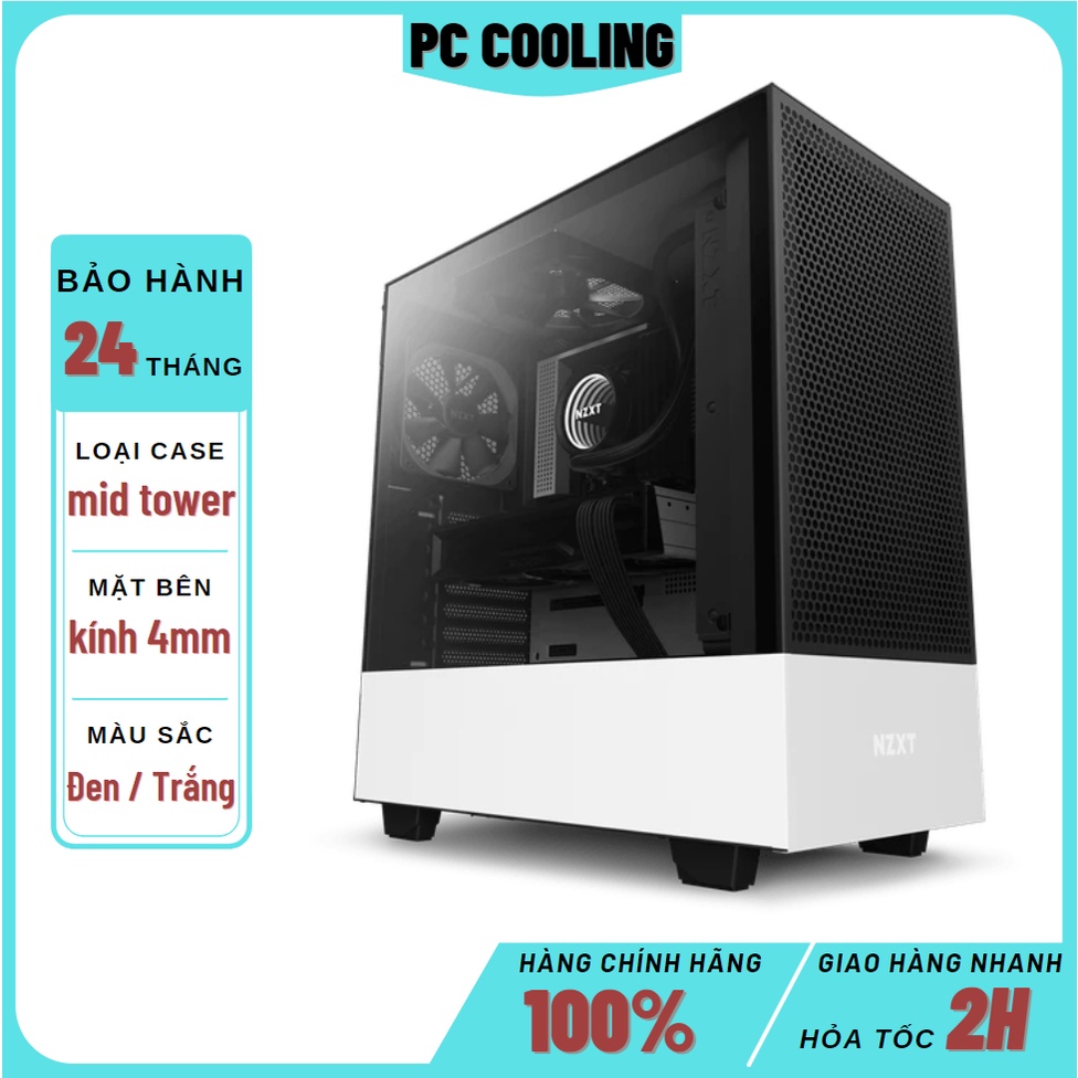 Vỏ case NZXT H510 Flow Edition White/ Black