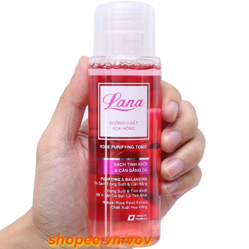 Nước Hoa Hồng 150ml Lana Giúp Cân Bằng Độ Ẩm, Làm Trắng Và Săn Chắc Da, Chính Hãng.