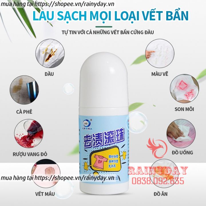 Lăn tẩy trắng quần áo, tẩy sạch vết bẩn trong vài phút dạng tẩy khô đánh sạch mọi vết bẩn