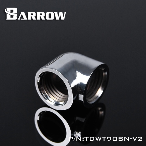 Fitting tản nhiệt nước 90 hai đầu âm Barrow TDWT90SN-V2