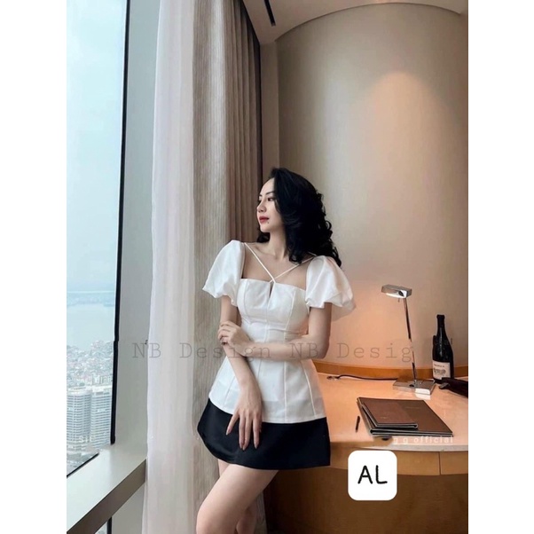 Áo cúp ngực tay phồng 3màu hót hít