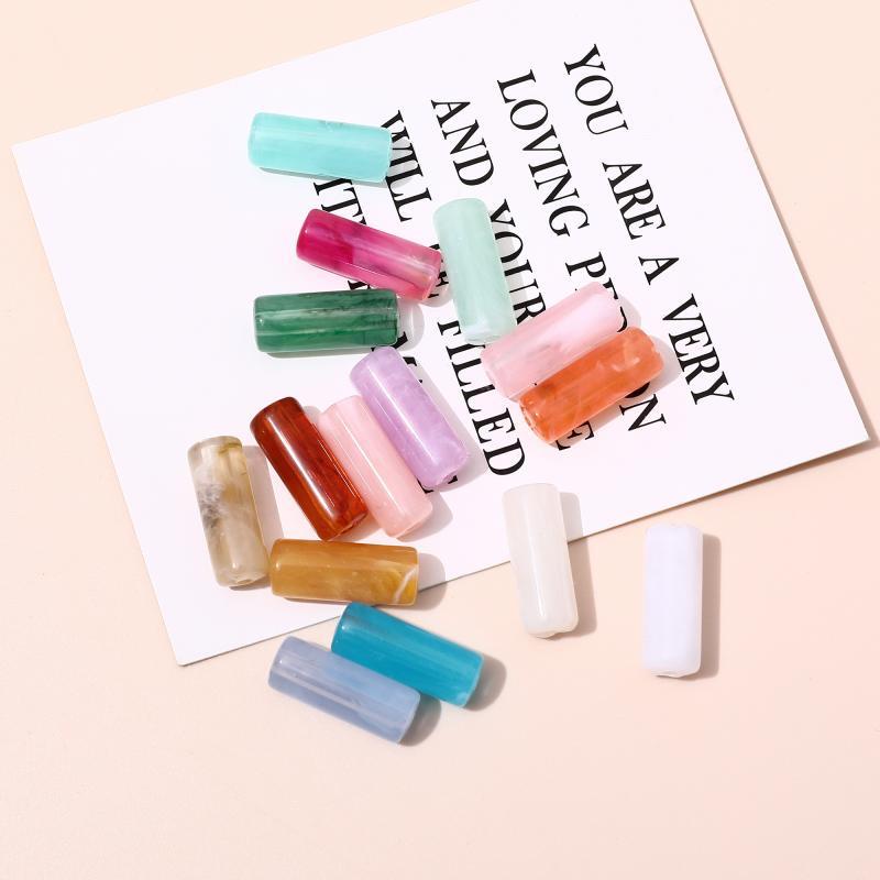 Bộ 2 Hạt Xi Lanh acrylic Nhiều Màu Phong Cách Nhật Bản Dùng Làm Trang Sức diy