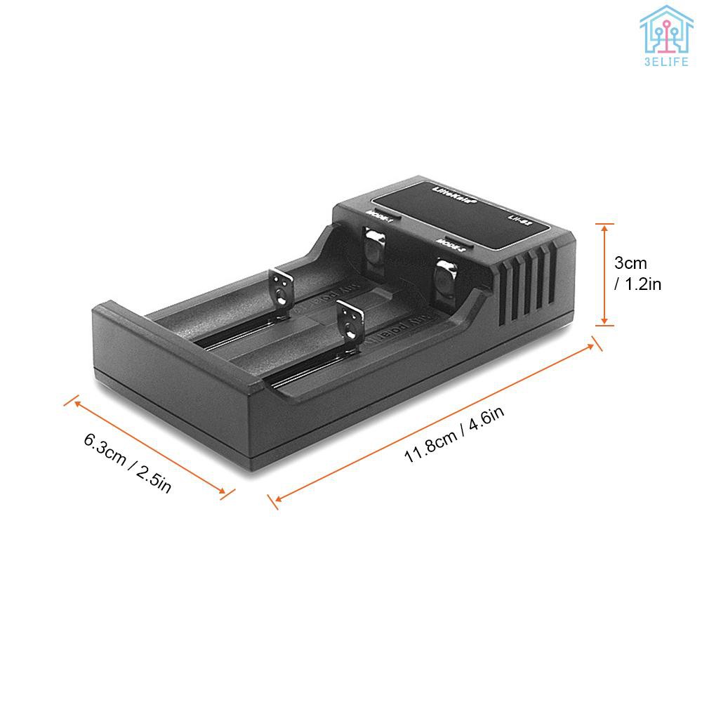 Bộ Sạc Pin Liitokala Lii-S2 Lcd 2 Khe Cho 18650 26650 21700 18350 Aa Lithium Nimh