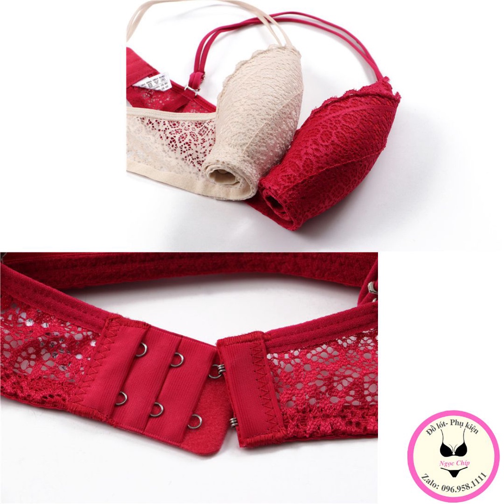 Áo lót đúc phối ren quyến rũ, áo ngực nữ không gọng đệm mỏng mềm mại Sexy AL08