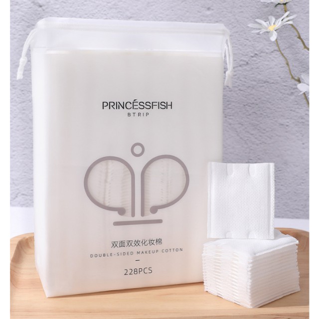 [228 Miếng] Bông Tẩy Trang Cotton Tự Nhiên 2 Mặt 3 Lớp Gói 228 Miếng Tẩy Trang Và Làm Sạch Bụi Bẩn Trên Da | BigBuy360 - bigbuy360.vn