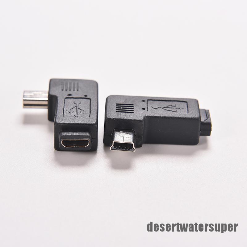Đầu Chuyển Đổi Micro Usb 5pin Sang Mini 5pin Male 90 Độ