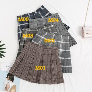 Chân váy kẻ xếp ly trẻ trung 2017