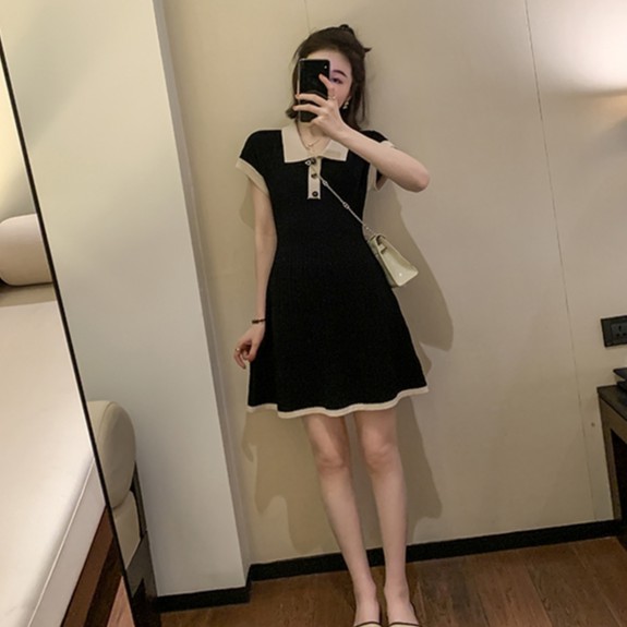 Đầm Dệt Kim Dáng Chữ A Phong Cách Retro Hàn Quốc | BigBuy360 - bigbuy360.vn