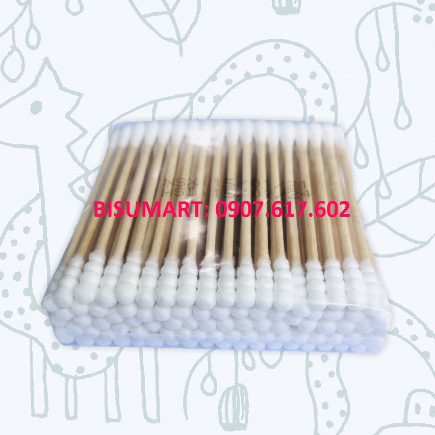 Tăm bông, Bông ráy tai lõi gỗ ROSE BỊCH 100 QUE
