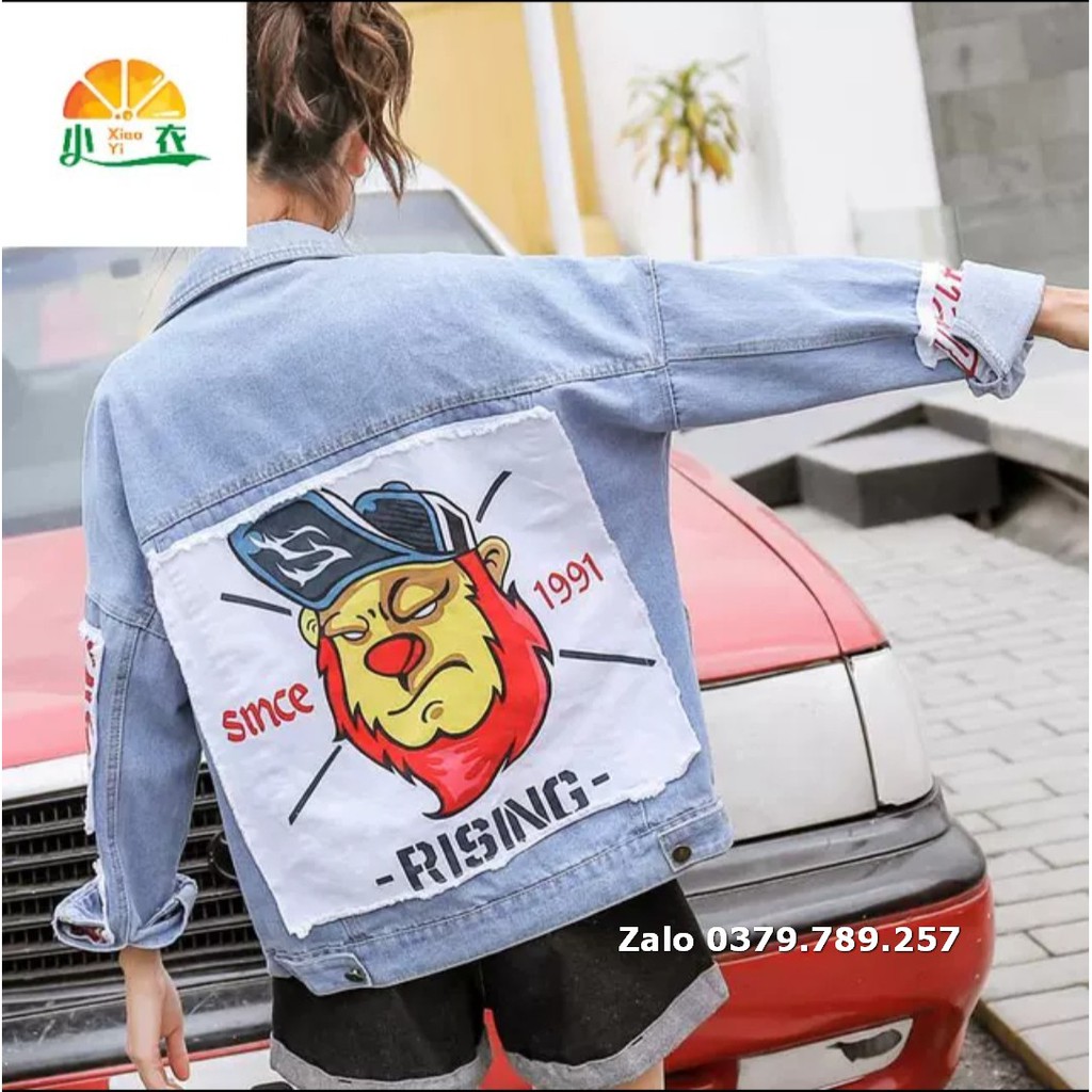 Áo khoác jeans nam nữ trơn xám kem trắng cực chuẩn form chuẩn đẹp PT08