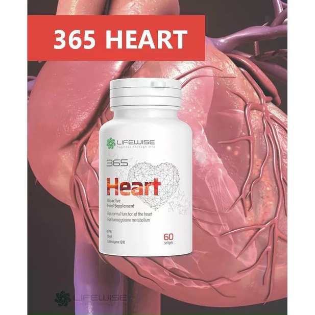 LifeWise #365 Heart - Hỗ trợ giúp cải thiện chức năng của tim và mạch máu khỏe mạnh, hộp 60 viên