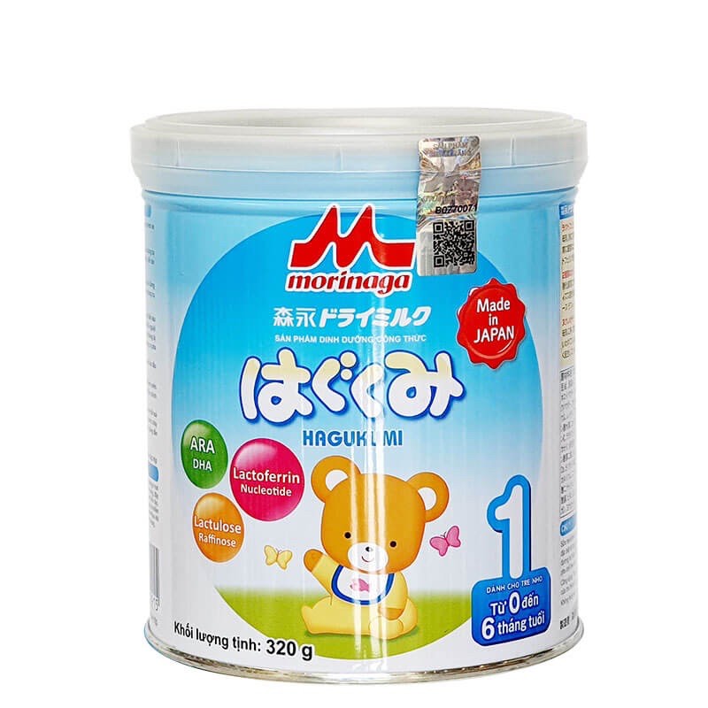 Thanh lý(New 100%) Sữa Morinaga số 1 320g (Hagukumi, 0-6 tháng)