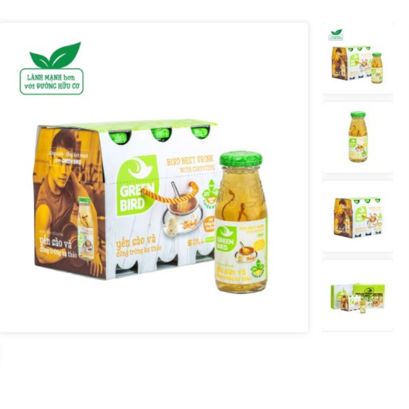 Hộp Quà 6chai Yến Sào Và Đông Trùng Hạ Thảo Green Bird