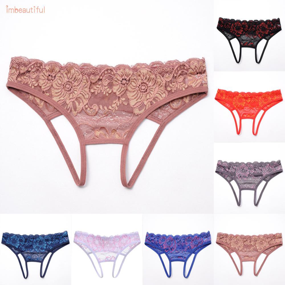 Women Underwear Breathable Women's Lace Panties Crotchless Briefs Lingerie See through Underpants Wetlook Sleepwear | BigBuy360 - bigbuy360.vn