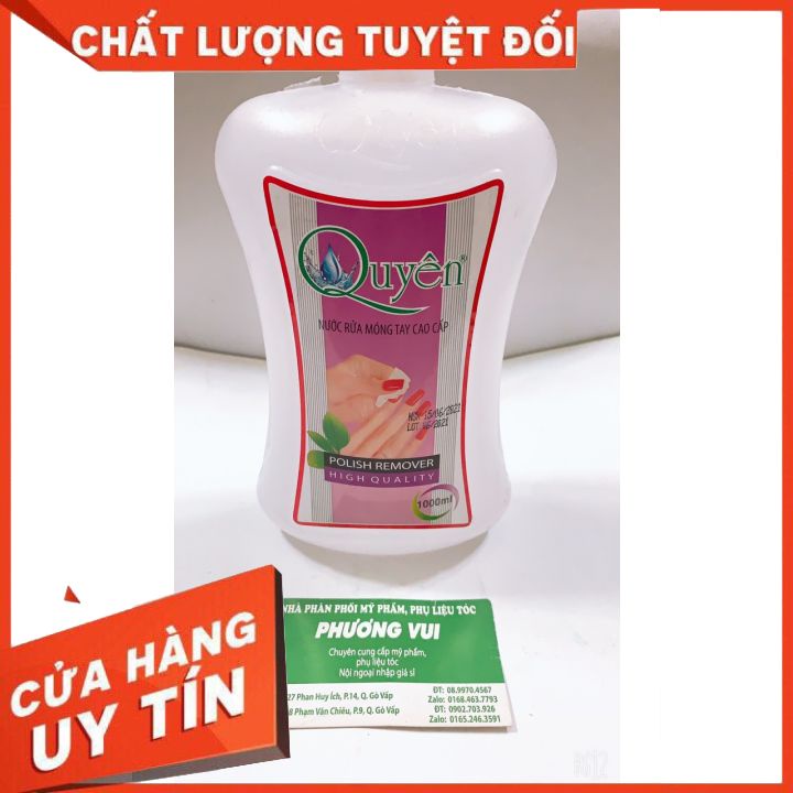 Nước Rửa Móng Tay Quyên Acetone 500ml VÀ 1000ML-( hàng công ty loại 1)giúp tẩy sach lớp sơn chên móng tay -dùng cho salo