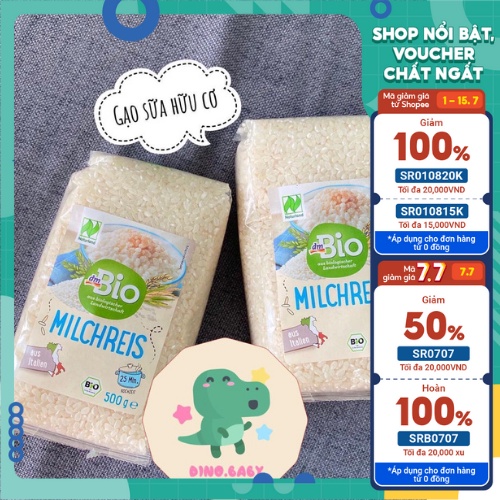 Gạo sữa hữu cơ dmBIO Đức-500g- Dành cho bé ăn dặm
