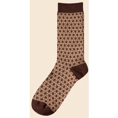 Retro high-collar khaki socks for women