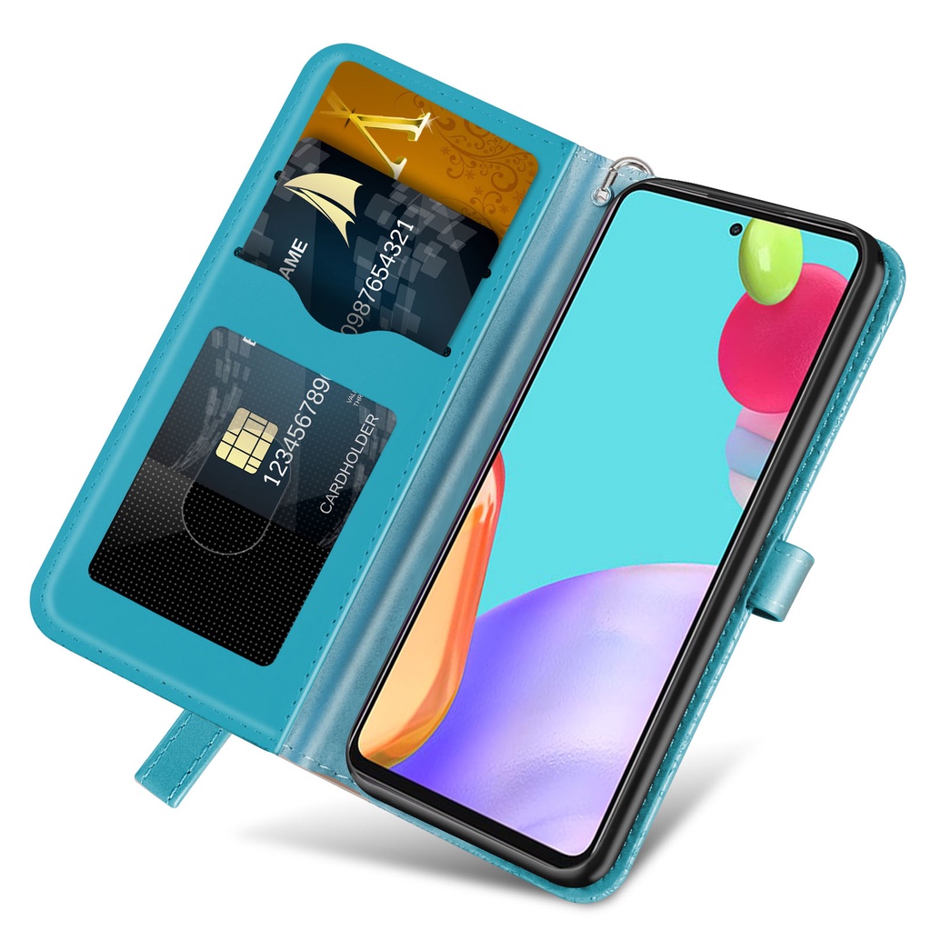 Ốp Điện Thoại Da Mềm Dạng Ví Nắp Lật Từ Tính Bảo Vệ Toàn Diện Cho Samsung Galaxy A23 A33 A53 A73 5G A13 S22+ / S22 Plus S22 Ultra