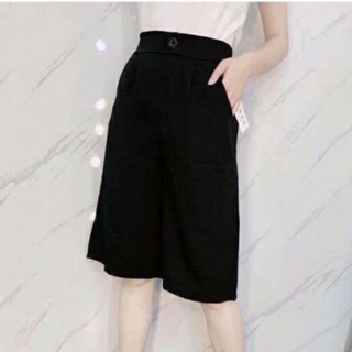 Quần ống rộng chất đũi lửng qua gối hàng đẹp
