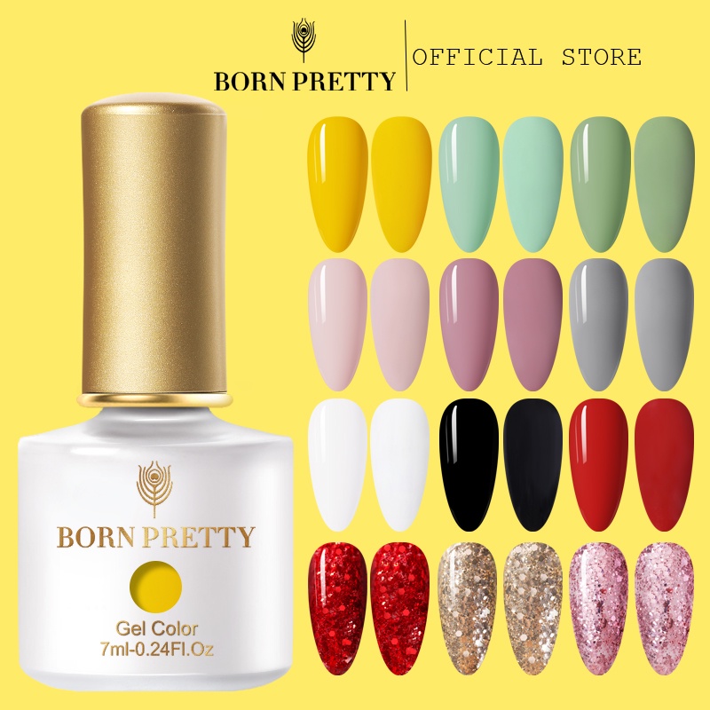 BORN PRETTY Gel sơn móng tay nghệ thuật nhiều màu sắc tự chọn 7ML