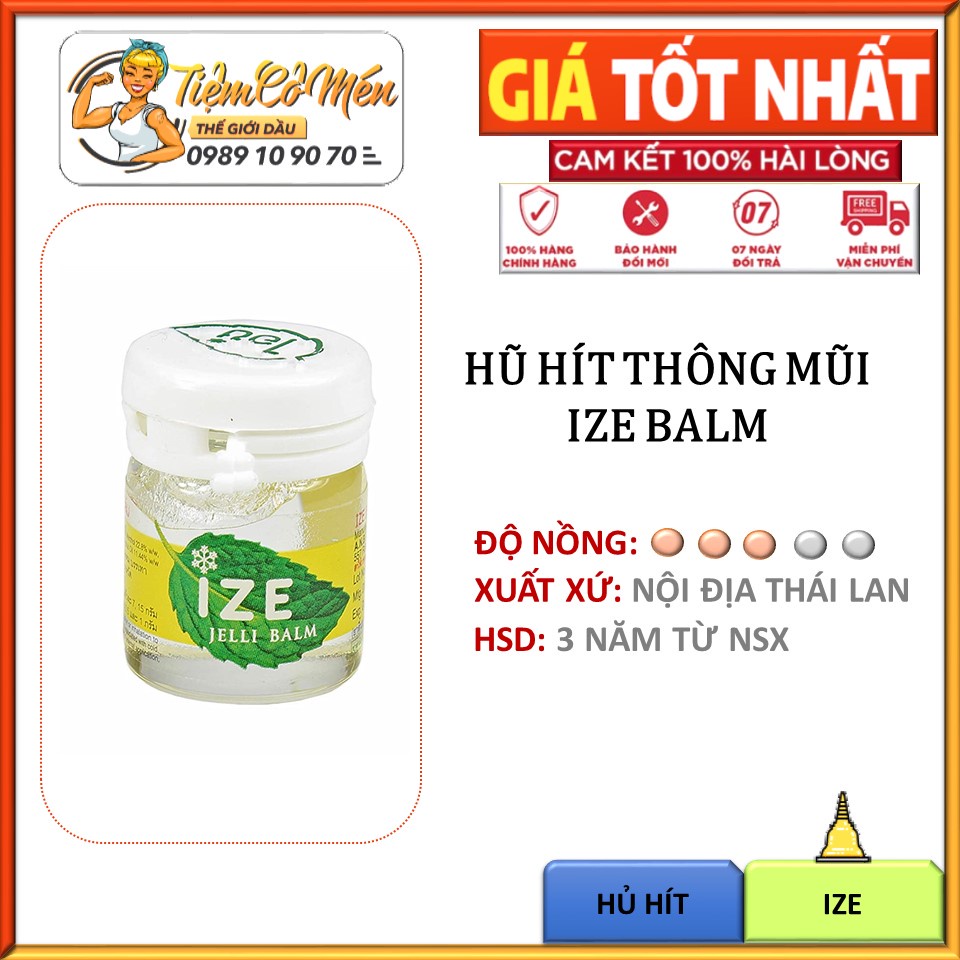 DẦU GIÓ HÍT THÔNG MŨI BẠC HÀ - IZE JELLI BALM - RẤT ĐƯỢC ƯA CHUỘNG TẠI THÁI LAN