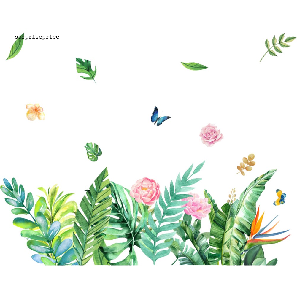 Tấm Giấy Dán Tường Trang Trí Thiết Kế Hình Cây Và Bướm Chất Liệu Pvc Diy