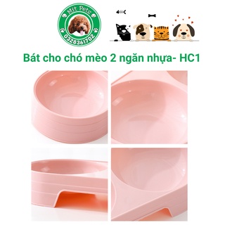 Bát ăn đôi cao cấp cho chó mèo