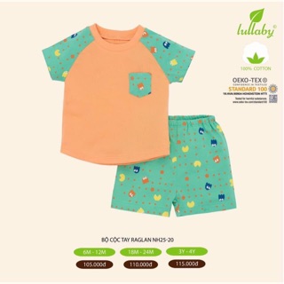 Bộ cộc tay raglan nh25-20 lullaby 2020