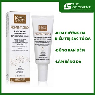 Kem Đêm Làm Sáng Da, Mờ Sắc Tố Và Duy Trì Sau Hydroquinone - MartiDerm Pigment Zero DSP Renovation Cream