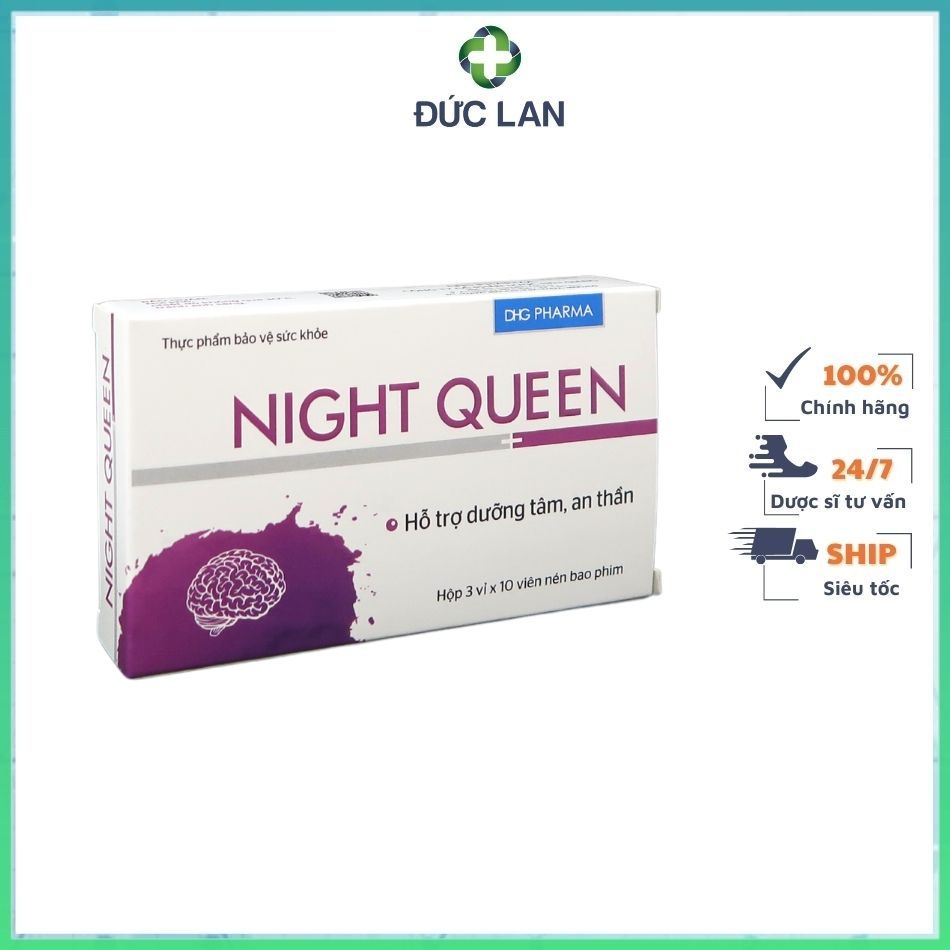 NIGHT QUEEN HỘP 30 VIÊN - HỖ TRỢ DƯỠNG TÂM, AN THẦN.