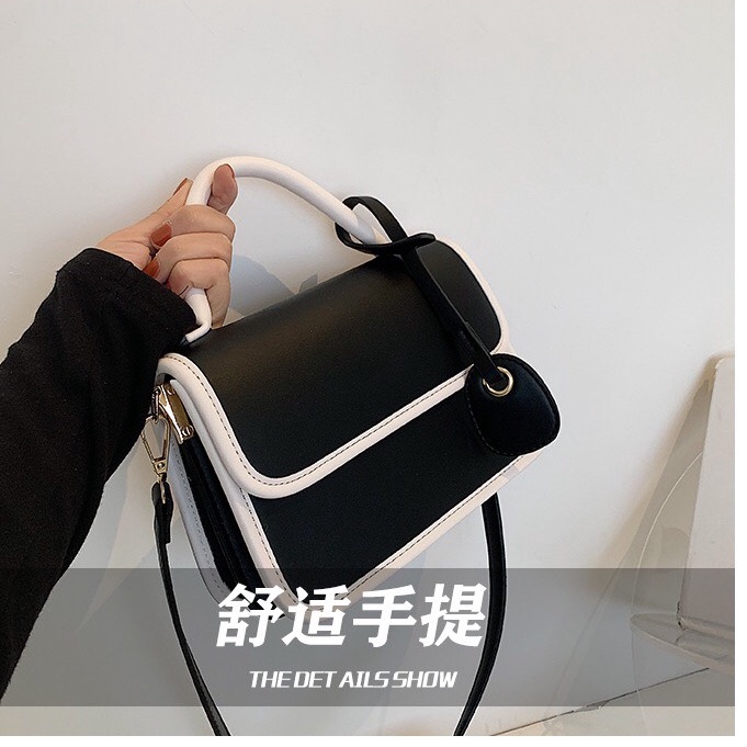 Túi xách nữ cầm tay, da trơn phối viền nổi bật hàng mới 2022 SL37