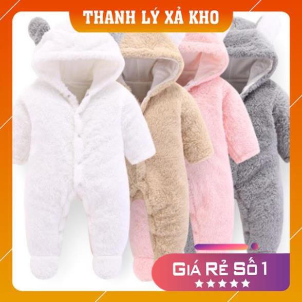 [FreeShip – Xả kho] Body lông cừu trần bông tai gấu HÀNG LOẠI 1 cho bé