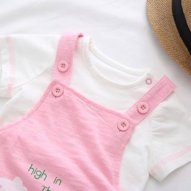 Set áo thun+ yếm xinh dạng bodysuit, chất thun lạnh, cực mát và mềm mại