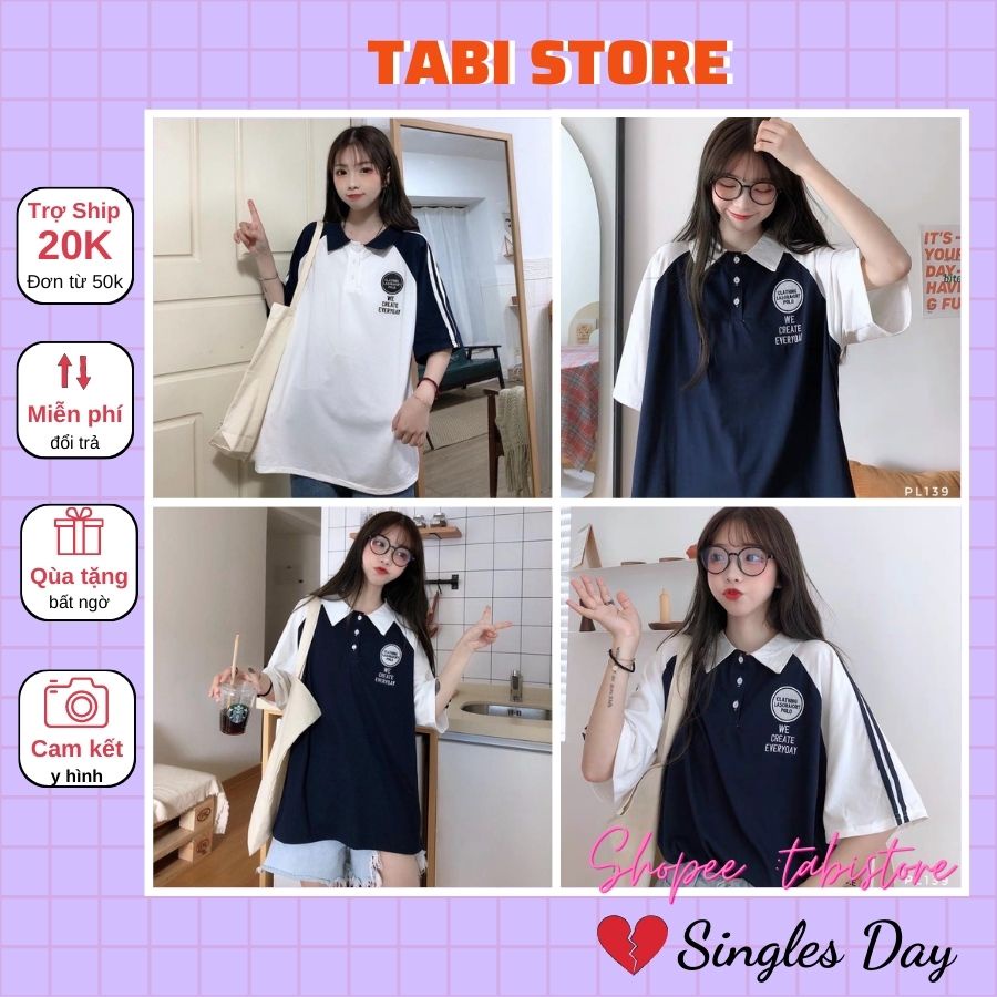 Áo Polo dáng rộng dưới 75kg - WE CREATE EVERYDAY