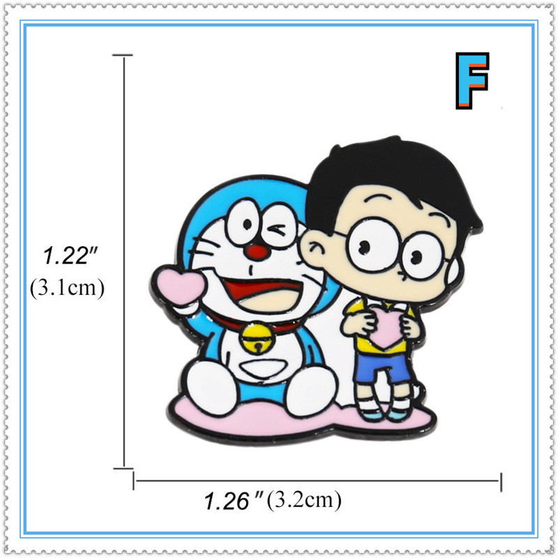 Ghim cài hình Doraemon series 01 Nobita thời trang dùng cài áo/ balo