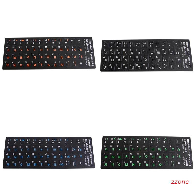Sticker Chữ Tiếng Nga Màu Đen Dán Bàn Phím Laptop