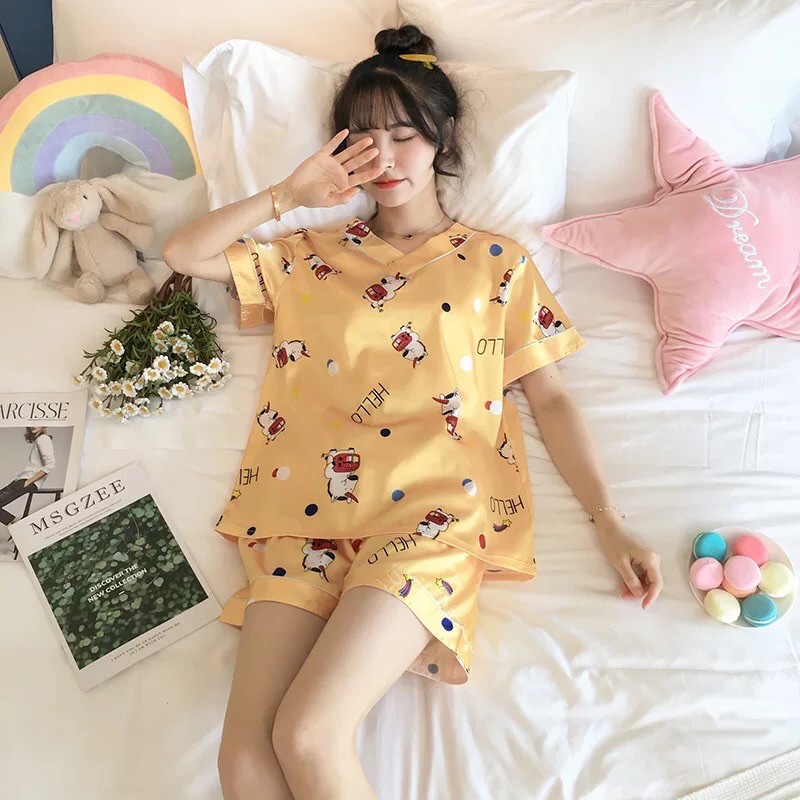 3️⃣ 🍀 [QUÀ TẶNG] [Bigsize 3XL-5XL] [RẺ VÔ ĐỊCH] [SIÊU SALE] [Hình Thật] Bộ mặc nhà/đồ ngủ/pyjama lụa đùi | BigBuy360 - bigbuy360.vn