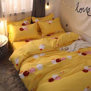 Bộ ga drap cotton phao 5 món