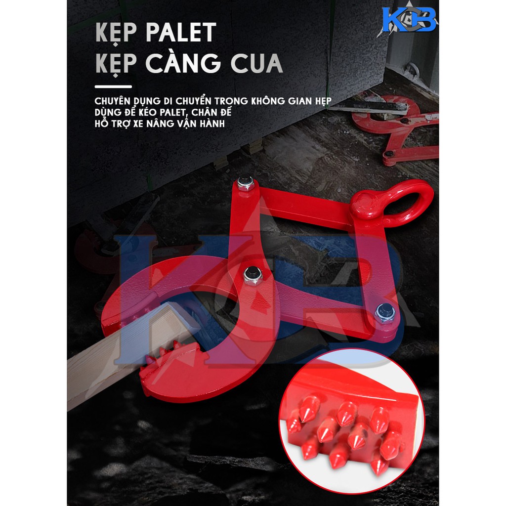 Kẹp pallet loại 1 tấn - Kẹp kéo pallet