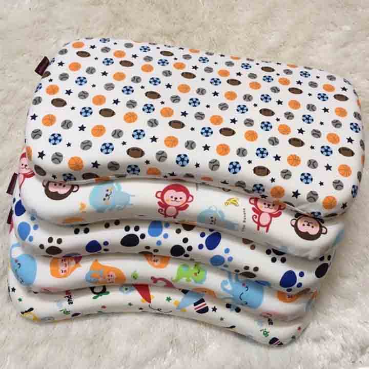 Gối cao su non cho bé chính hãng TOPAZ chống méo đầu cho trẻ sơ sinh kích cỡ 20 cm x 35 cm x 3 cm giao hình ngẫu nhiên