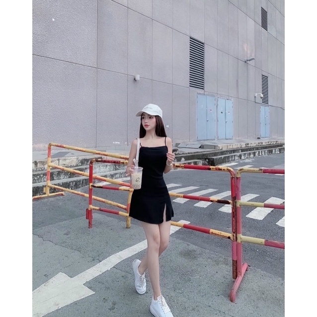 ĐẦM 2 DÂY HỞ LƯNG XẺ TÀ ( Có muốt ngực)